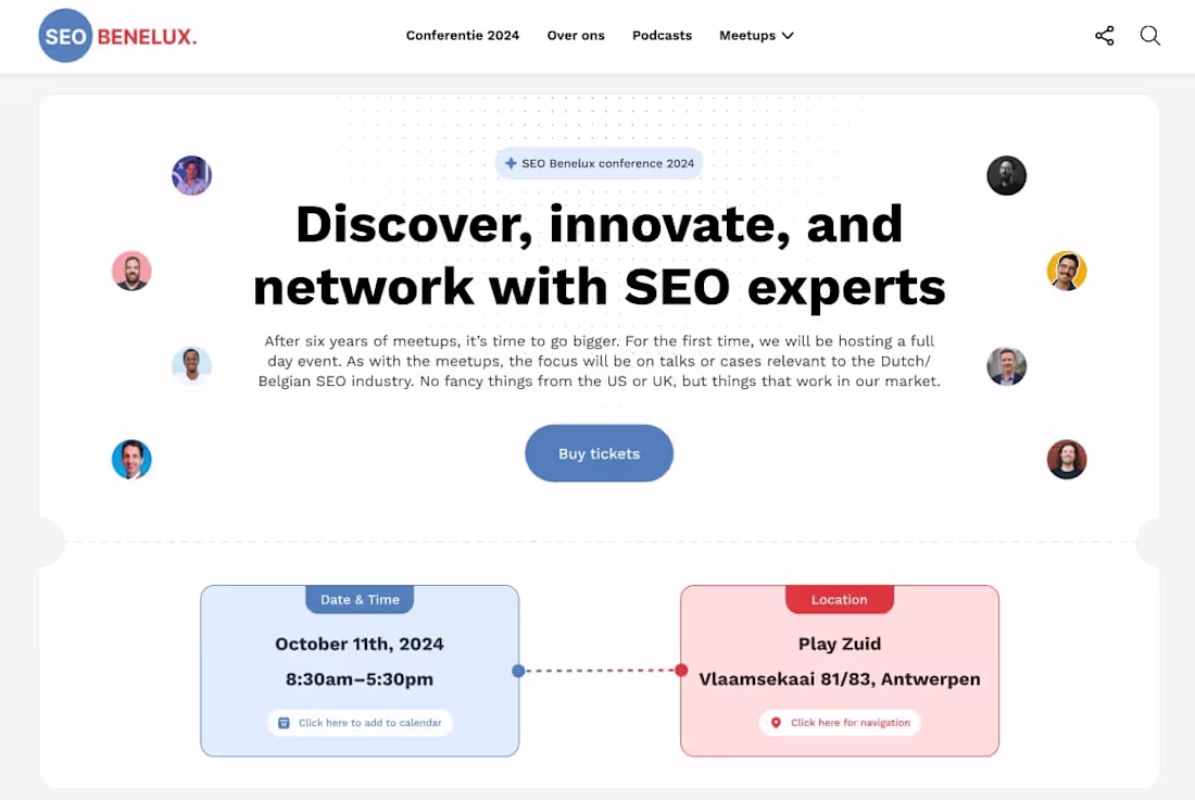 Cover image for SEO Conference Landing Page Design and Development