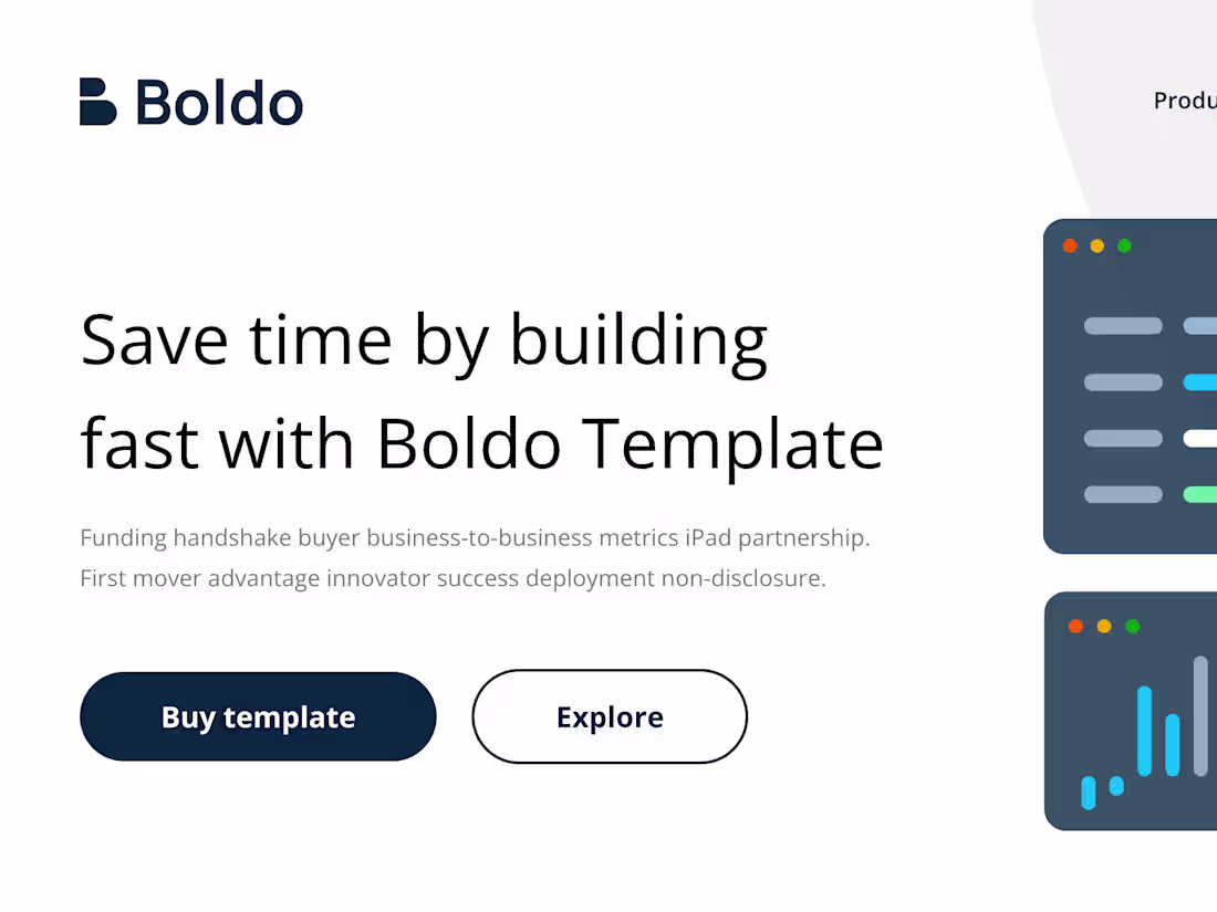 Cover image for Boldo Landing page