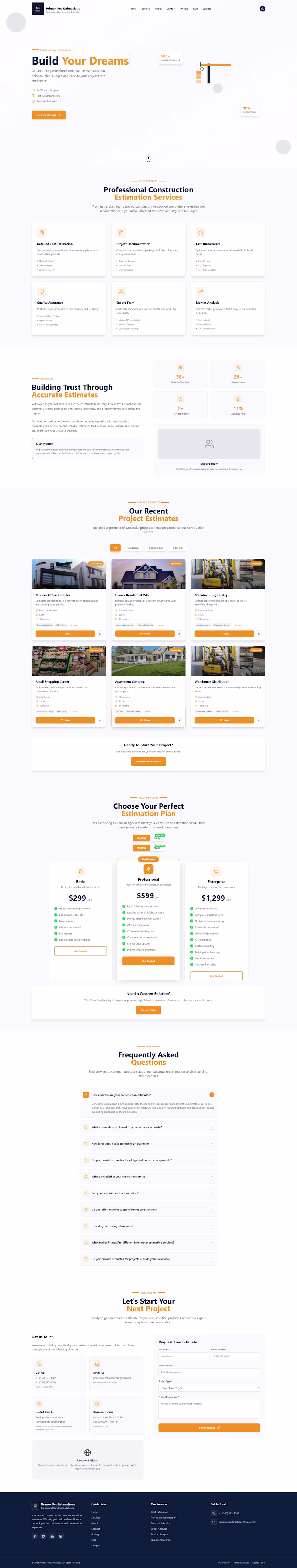 Cover image for Primex Pro Estimations Website Development

Jun