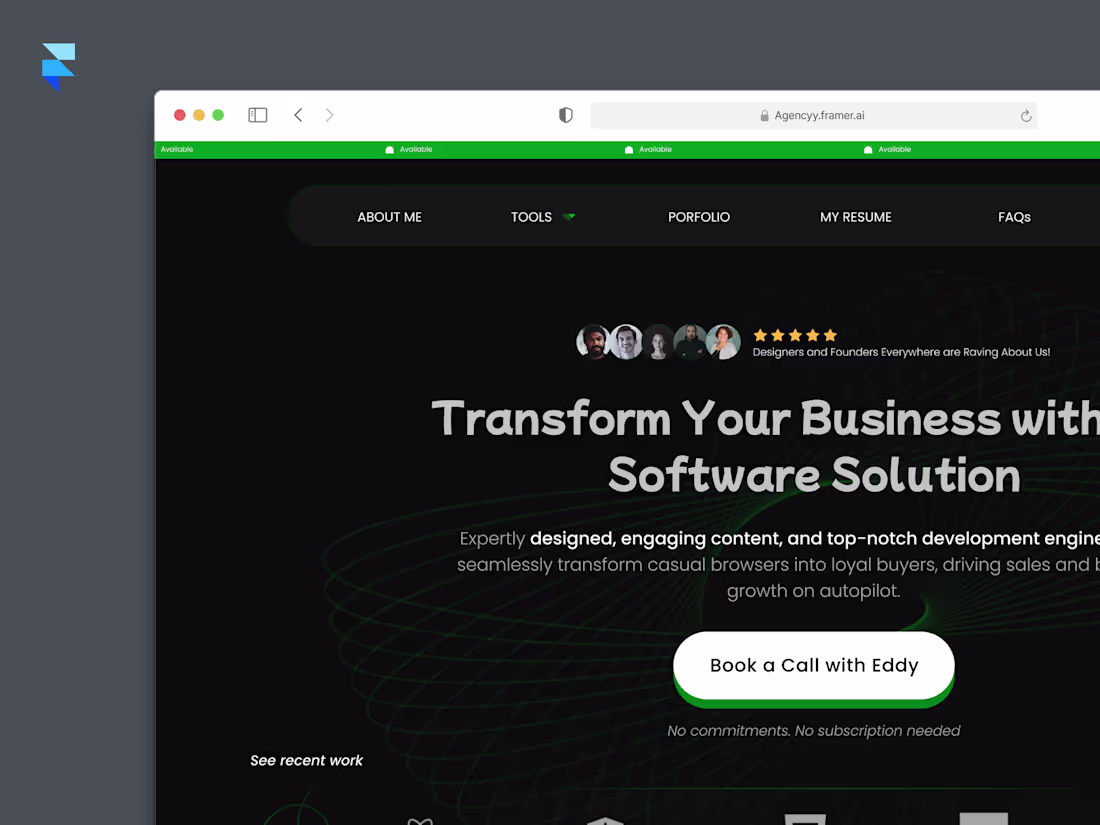Cover image for Agency Website - {Framer Development}