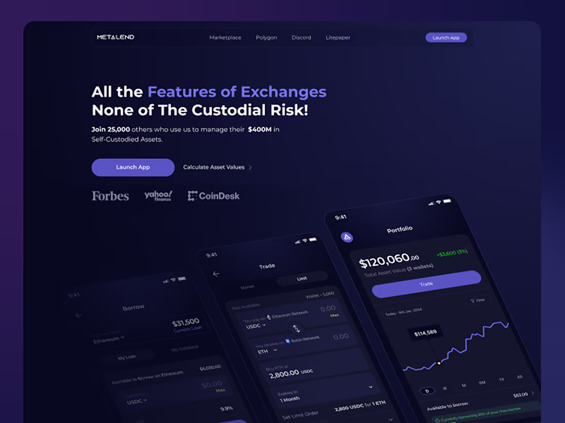 Cover image for Metalend.tech Platform Redesign