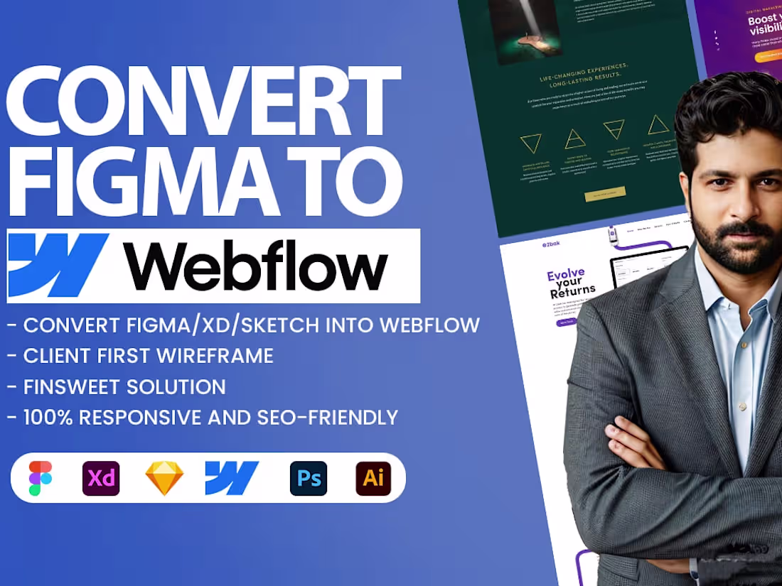 Cover image for Will convert Figma to webflow or Framer