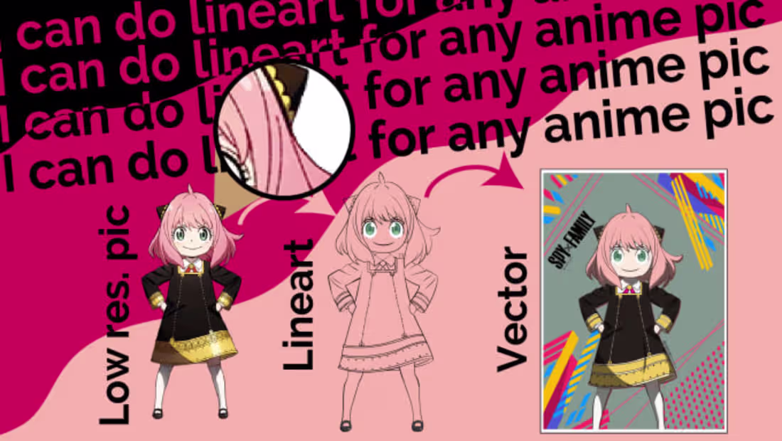 Cover image for I will create high resolution manga anime vector art