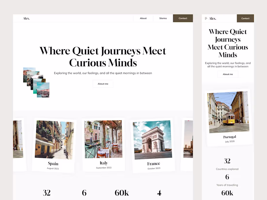 Cover image for Travel Blog Website Template Design