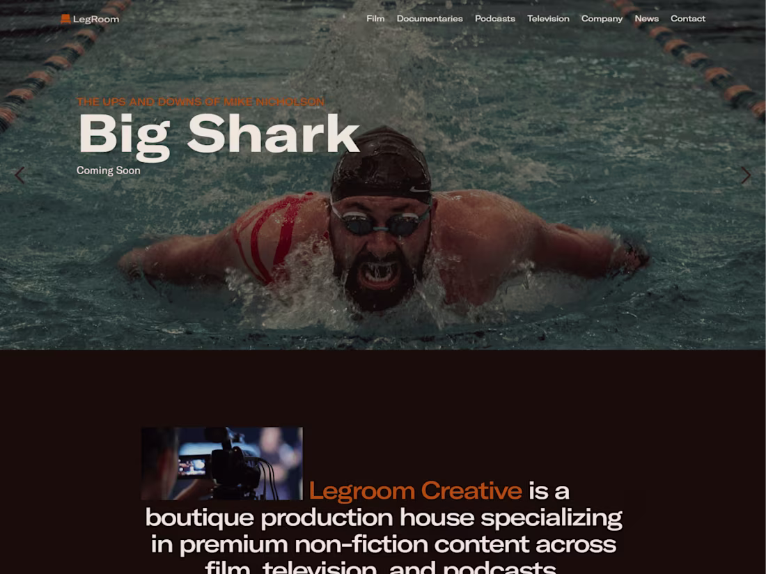 Cover image for Webflow marketing website for Film Production Startup