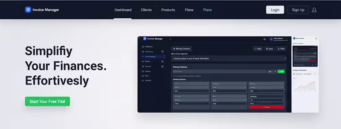 Cover image for Invoice Manager — Finance SaaS