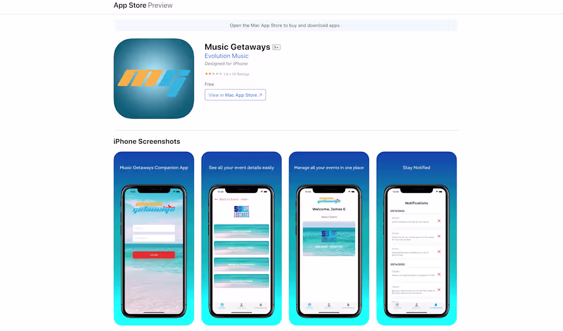 Cover image for Music Gataways Music Getaways brings you a convenient way to...