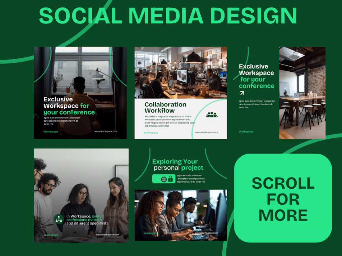 Cover image for Social media design for Workspace Brand :: Behance