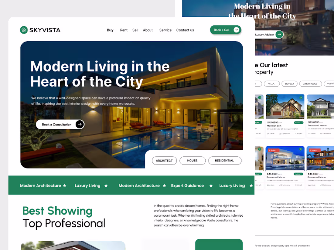 Cover image for Custom Real Estate Website Design & Development