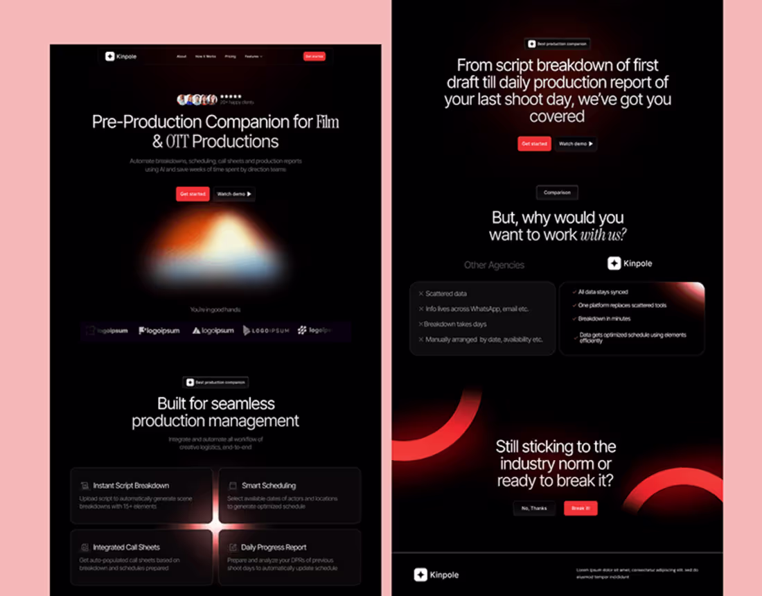 Cover image for SaaS website landing page design