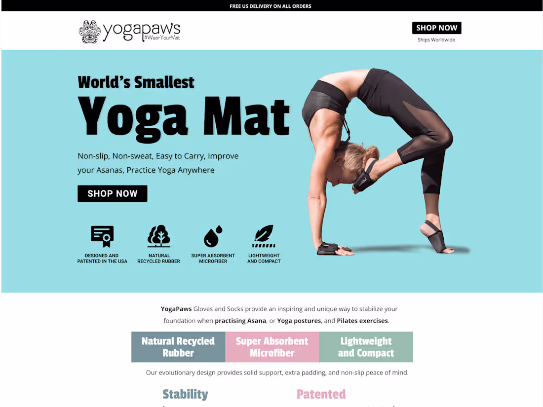 Cover image for YogaPaws | Premium Yoga Gloves and Socks