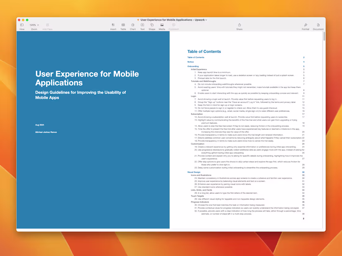 Cover image for UX for Mobile Applications﻿