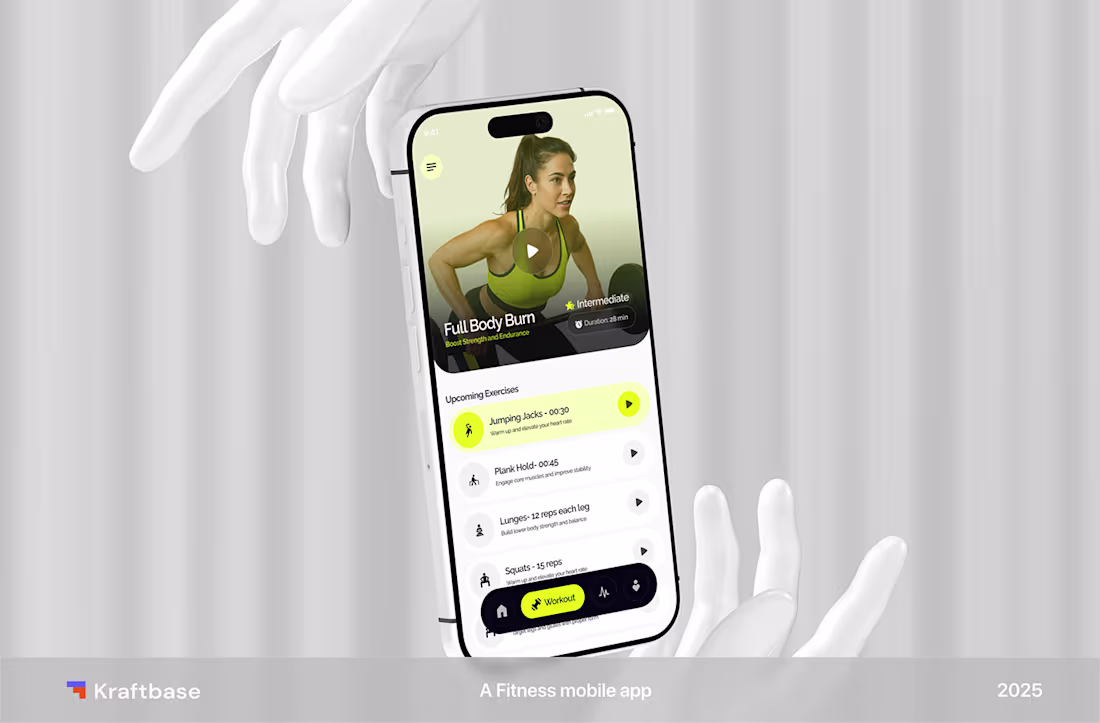Cover image for Bloomfit - Fitness Tracker App UI/UX Design