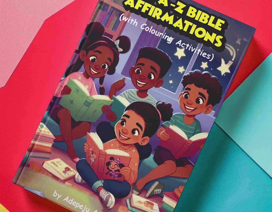 Cover image for A-Z Bible Affirmations | Children Coloring Book
