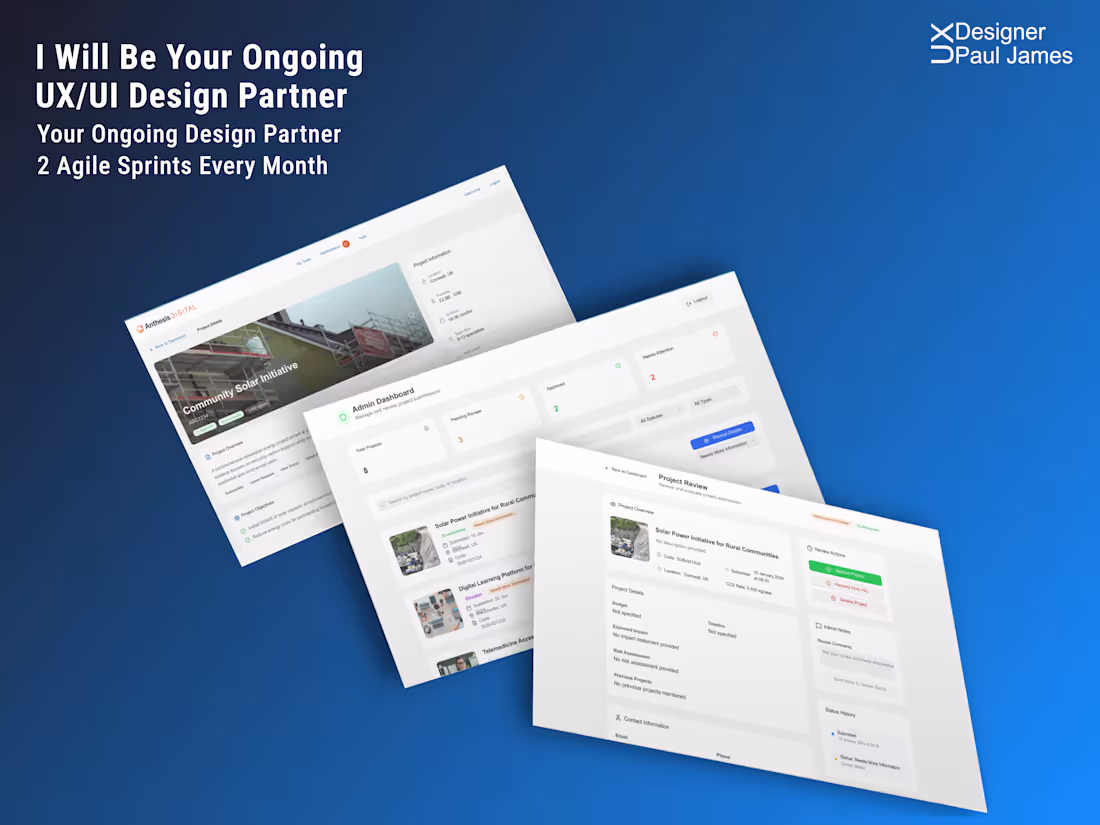 Cover image for I Will Be Your Ongoing UX/UI Design Partner for SaaS