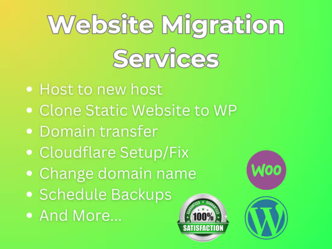 Cover image for Domain, Website Migration, DNS/Hosting/Domain Fix, Cloudflare