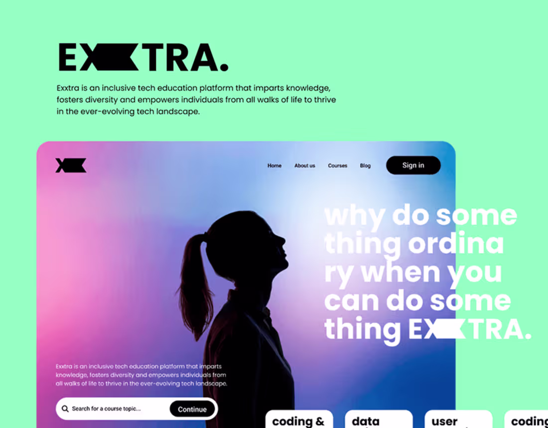 Cover image for Exxtra. - Web Design