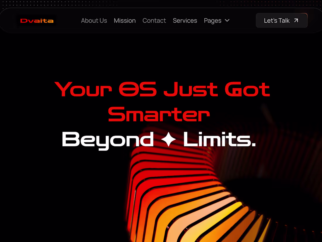 Cover image for Framer website for Dvaita - AI that assists with your OS 