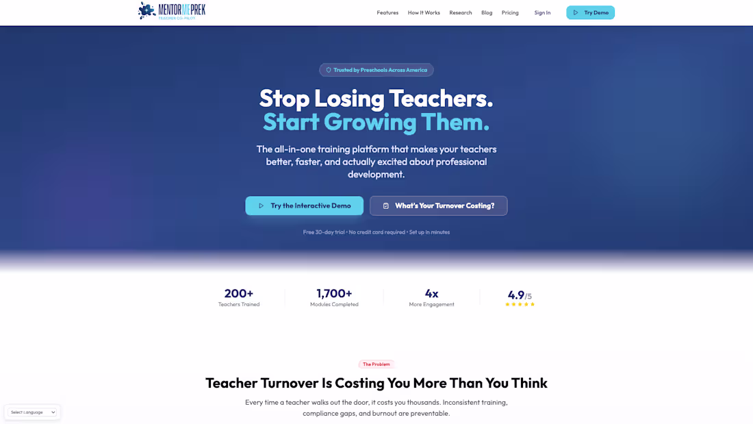 Cover image for MentorMePreK is a childcare LMS