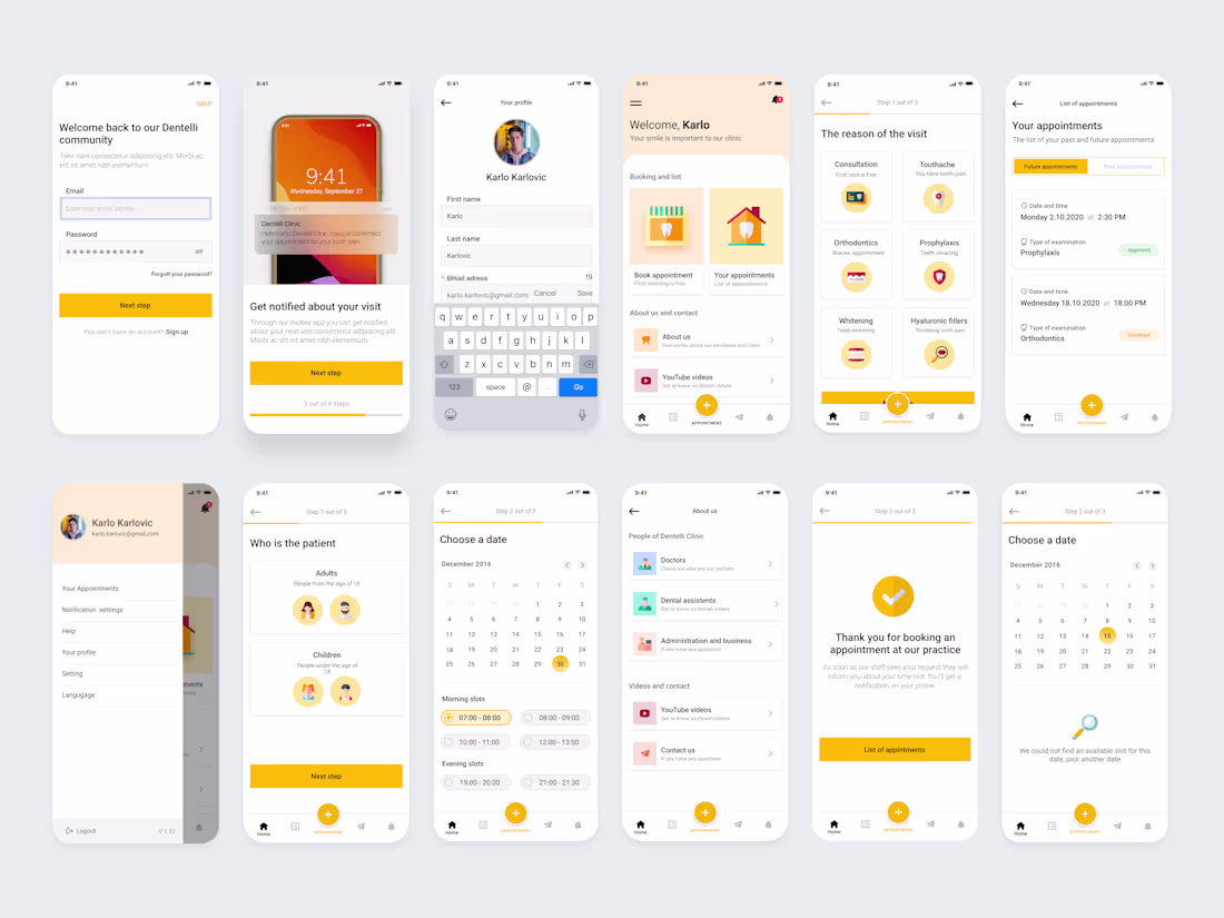 Cover image for Mobile app for a dental clinic