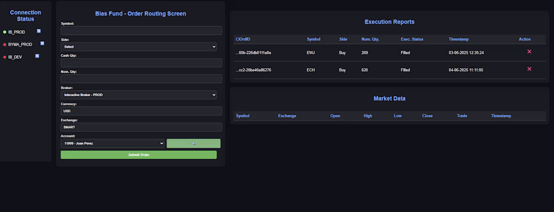 Cover image for Order Routing & Execution Dashboard for Multi-Account Advisors