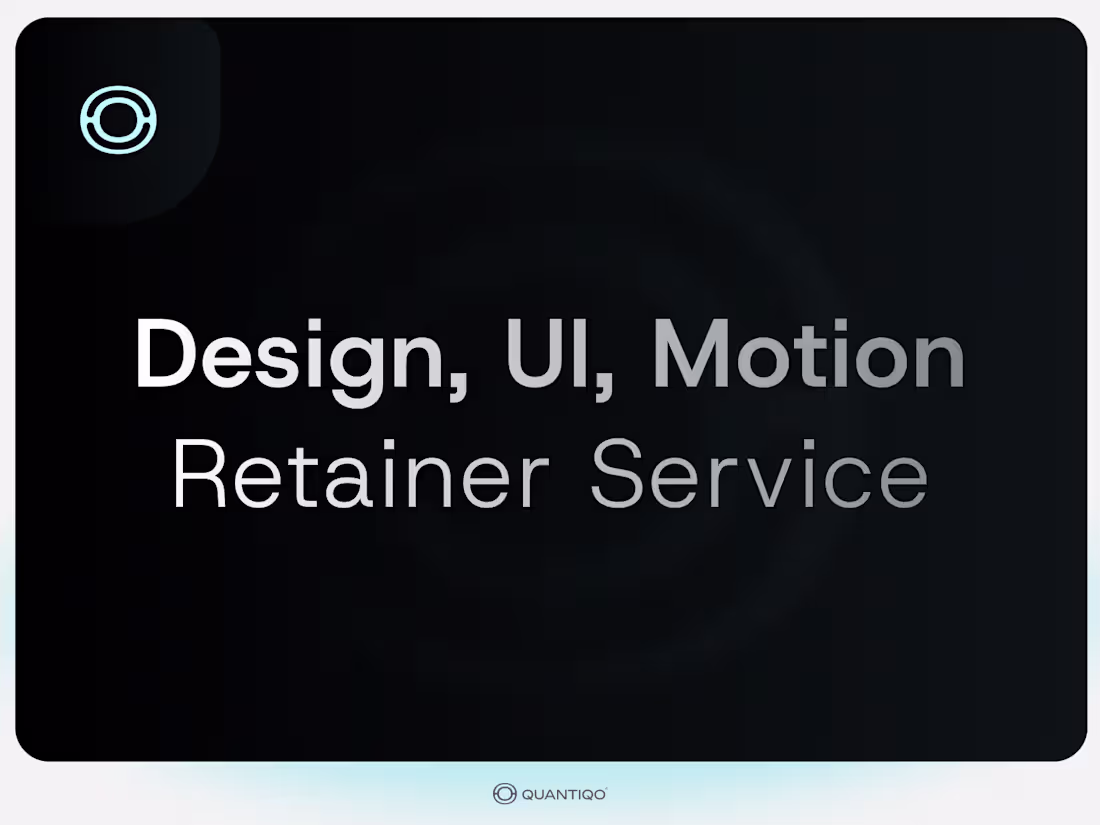 Cover image for Design, UI/UX & Animation - Monthly Retainer