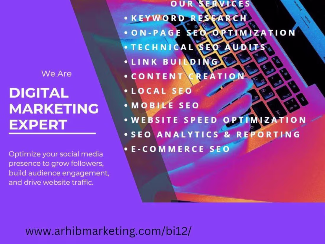 Cover image for SEO service includes on and off page SEO, SEO audit, backlink