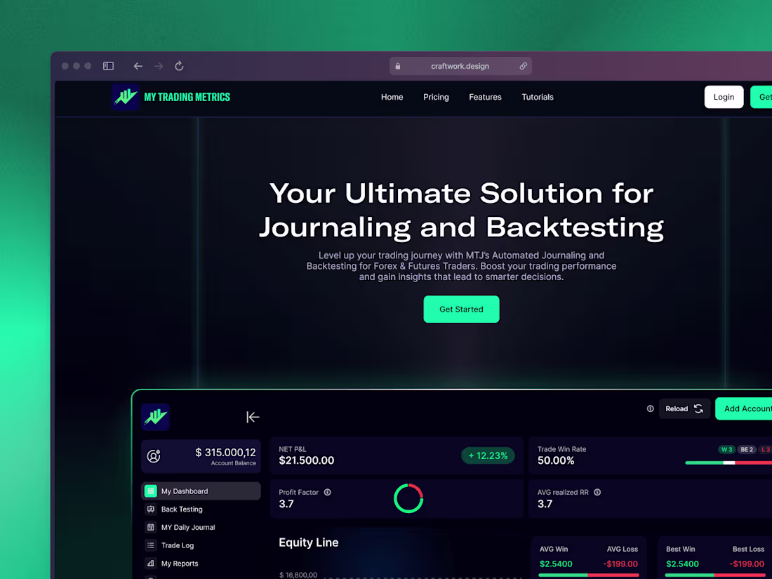 Cover image for Dark-Mode Website Design for Traders