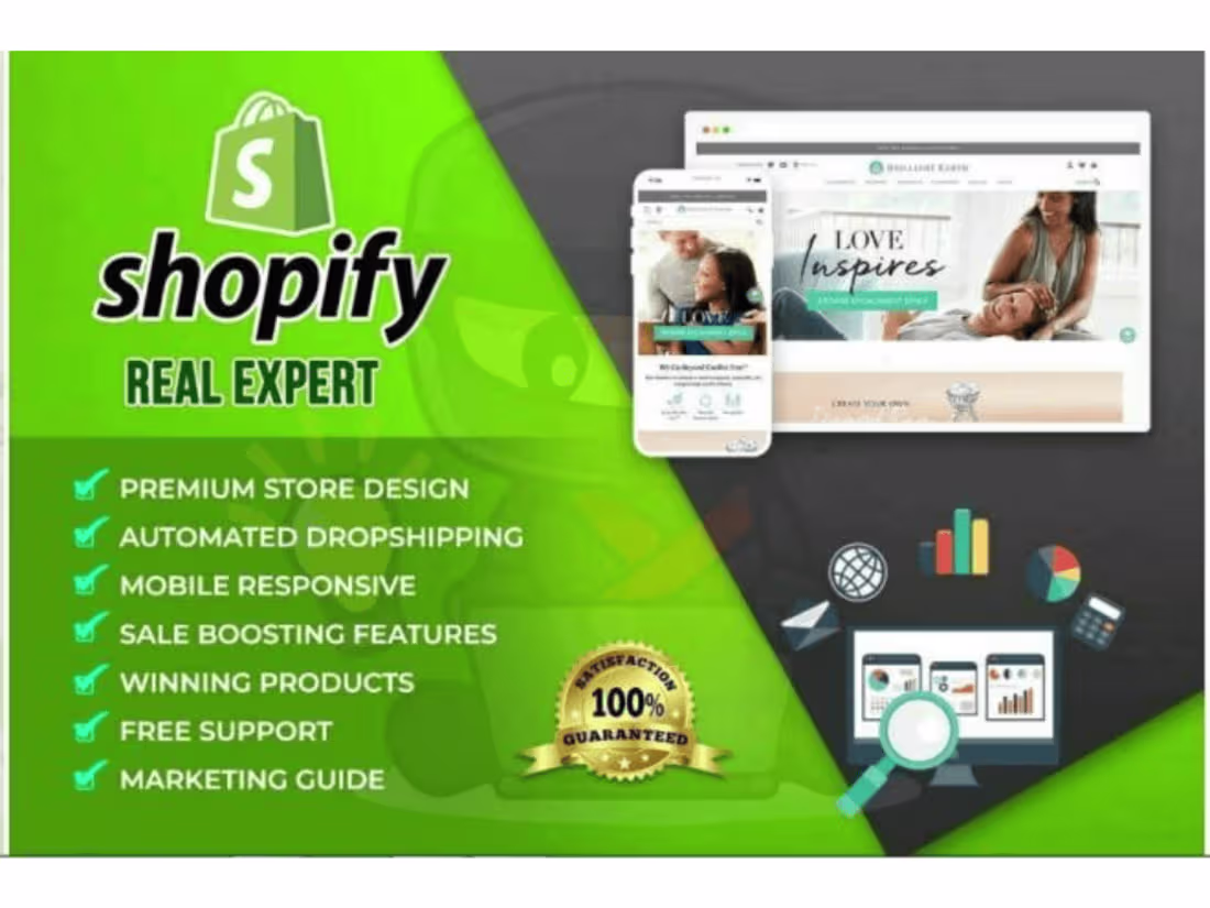 Cover image for I will build and design a stunning Shopify store that sells