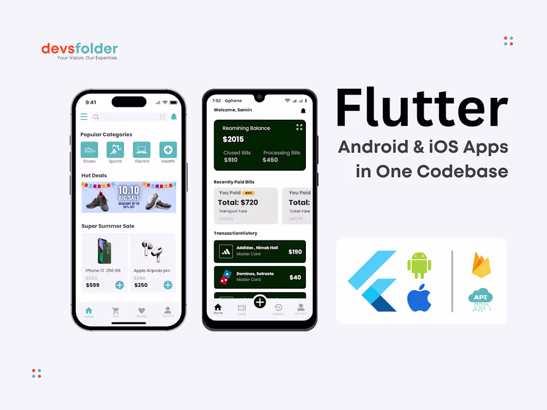 Cover image for I will develop your mobile app for Android and iOS with Flutter