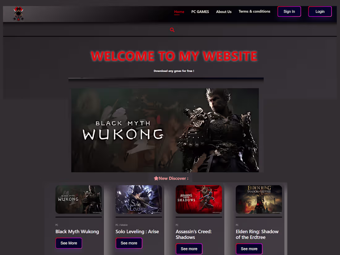 Cover image for GitHub - pasha804/Games-Website-