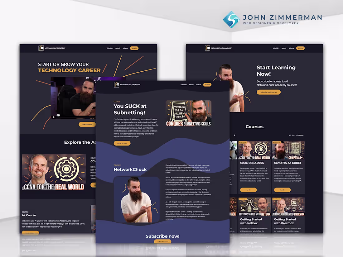 Cover image for Network Chuck Academy — Kajabi Audit, Platform Rebuild & Cus...