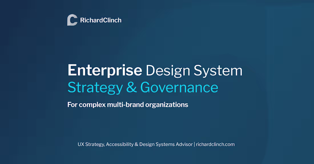 Cover image for 🛠️ Enterprise Design System Strategy & Governance