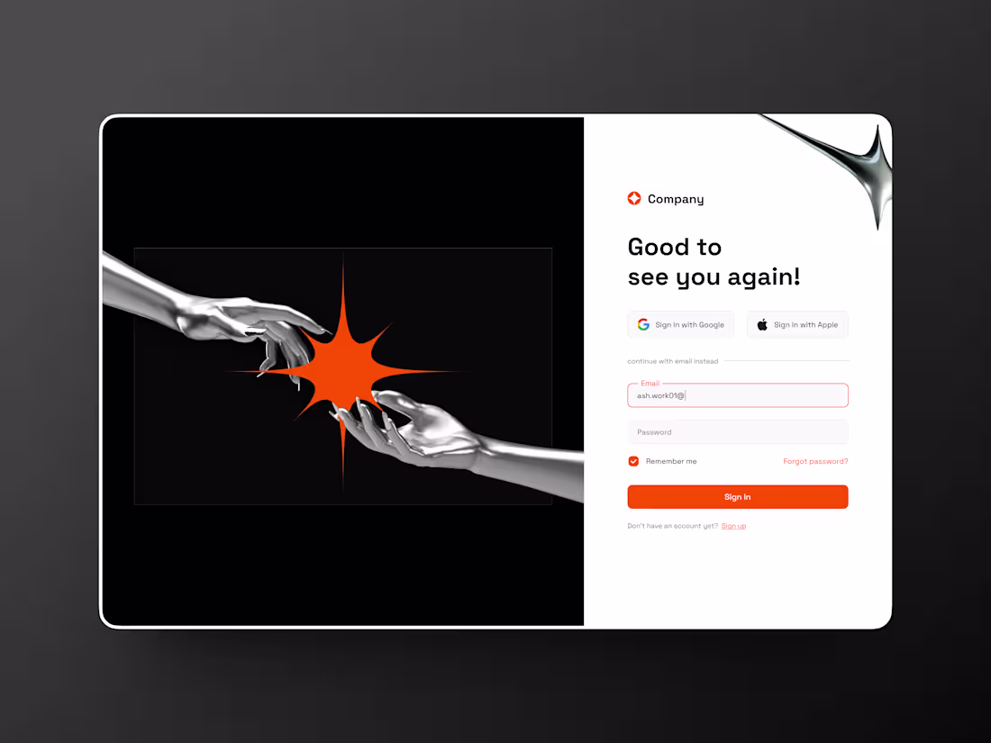 Cover image for Sign up page ui