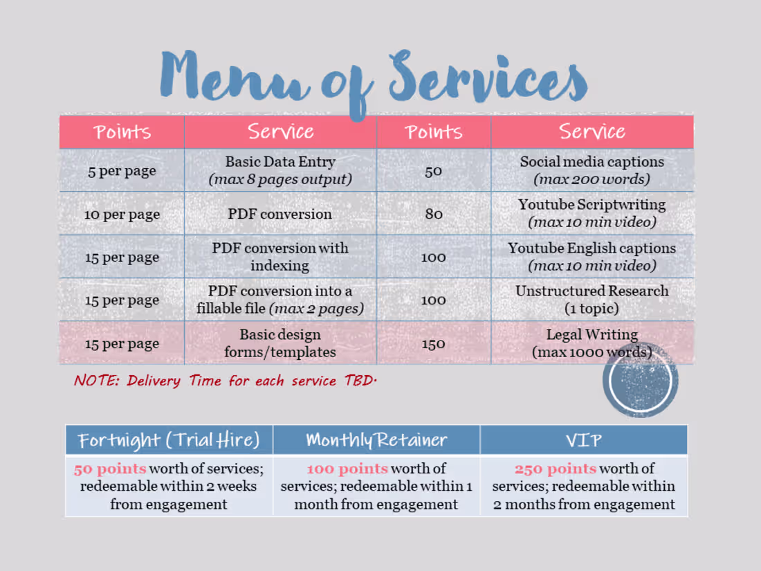Cover image for Freelance Paralegal services