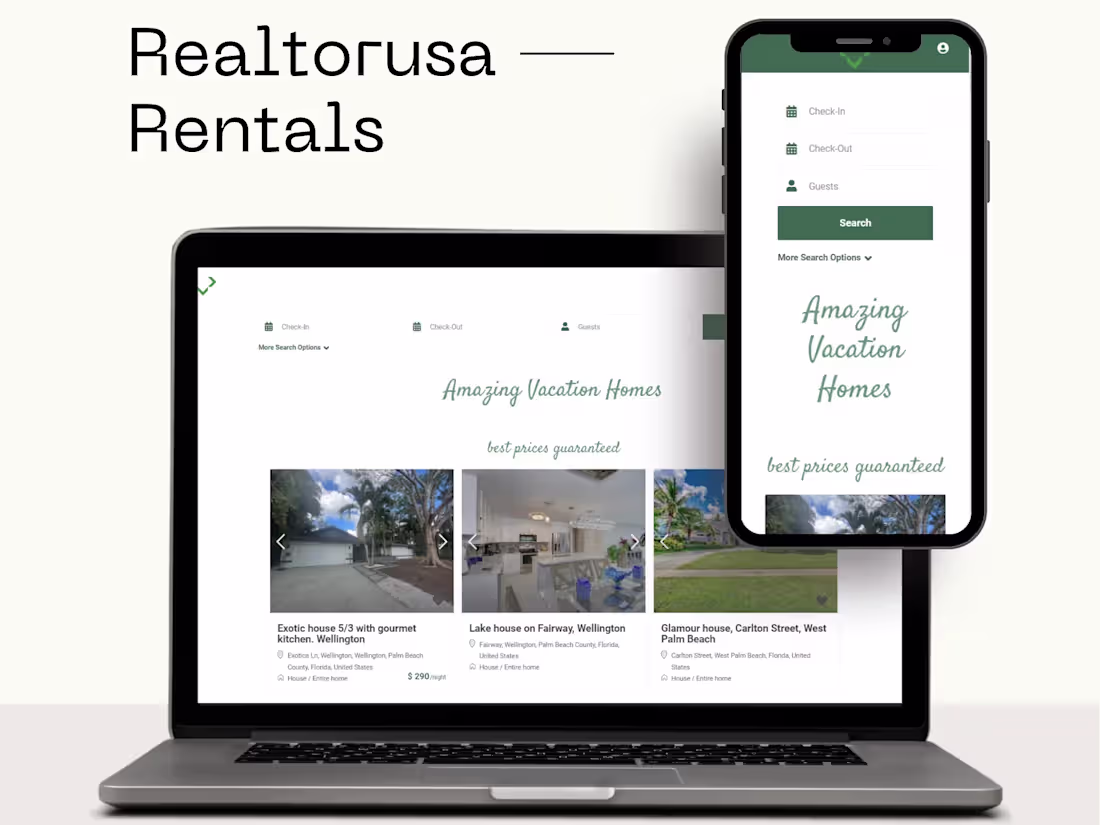 Cover image for Realtorusa Rentals Website - J Bulls Infotech