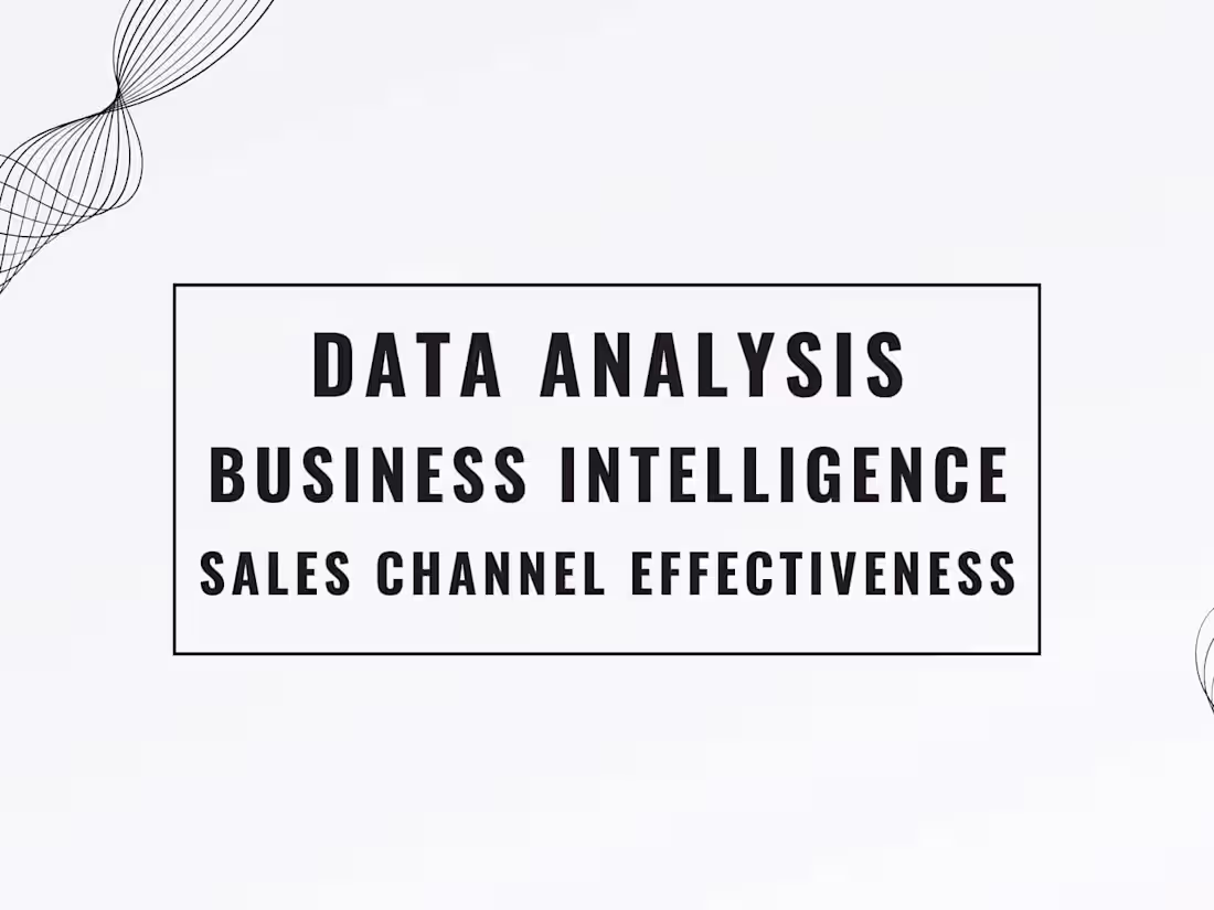 Cover image for Data Analysis | BI | Sales Channel Effectiveness