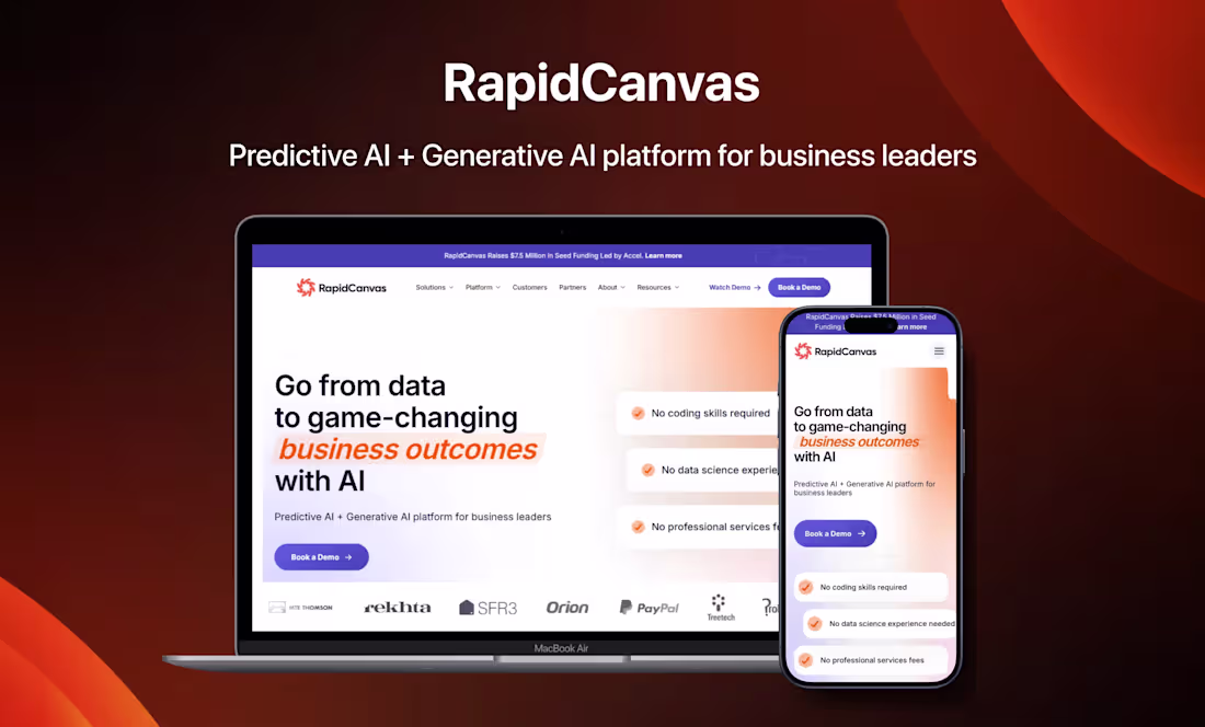 Cover image for RapidCanvas Web Platform Development
