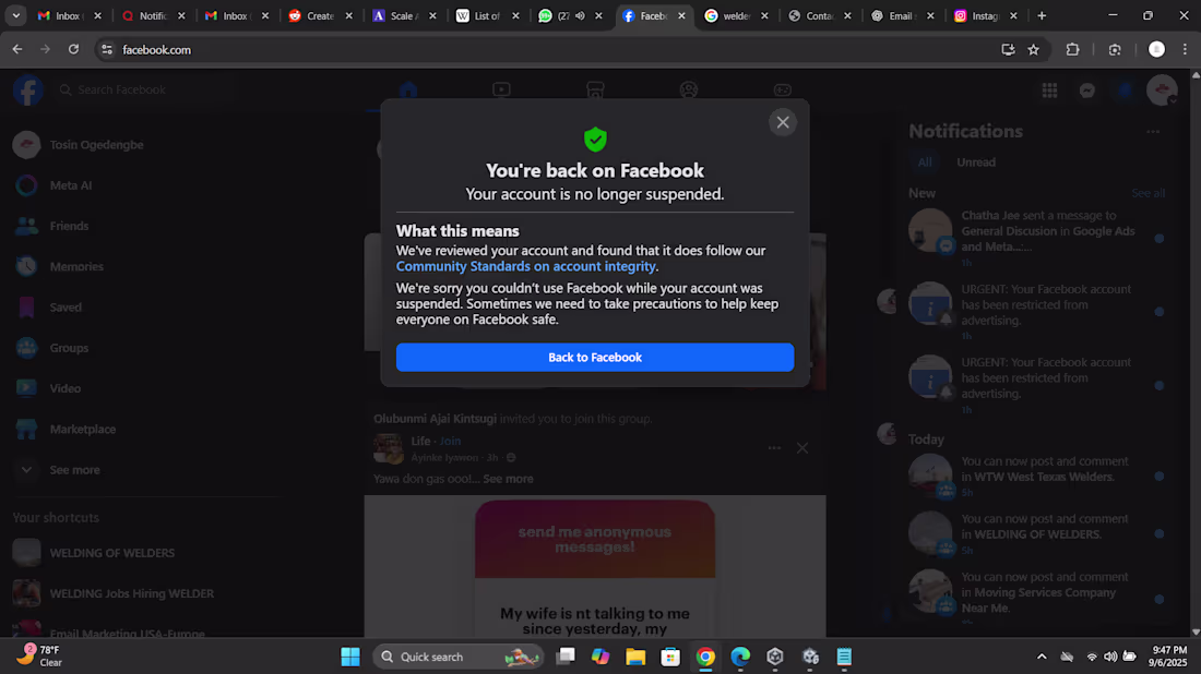 Cover image for Facebook account recovery