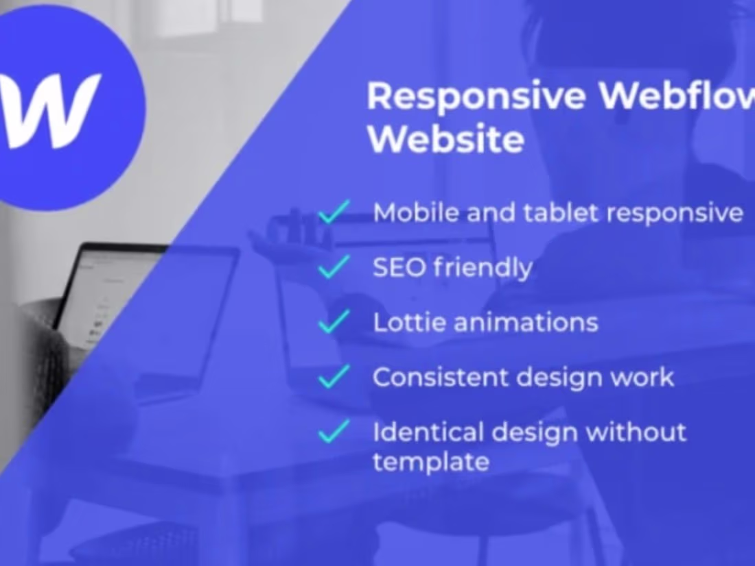 Cover image for I can build a fully responsive webflow landing page.