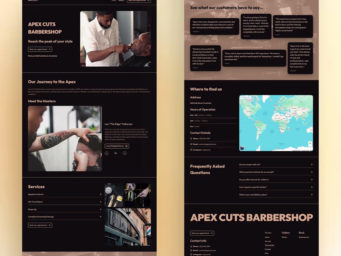 Cover image for Barbershop Website | Framer Template