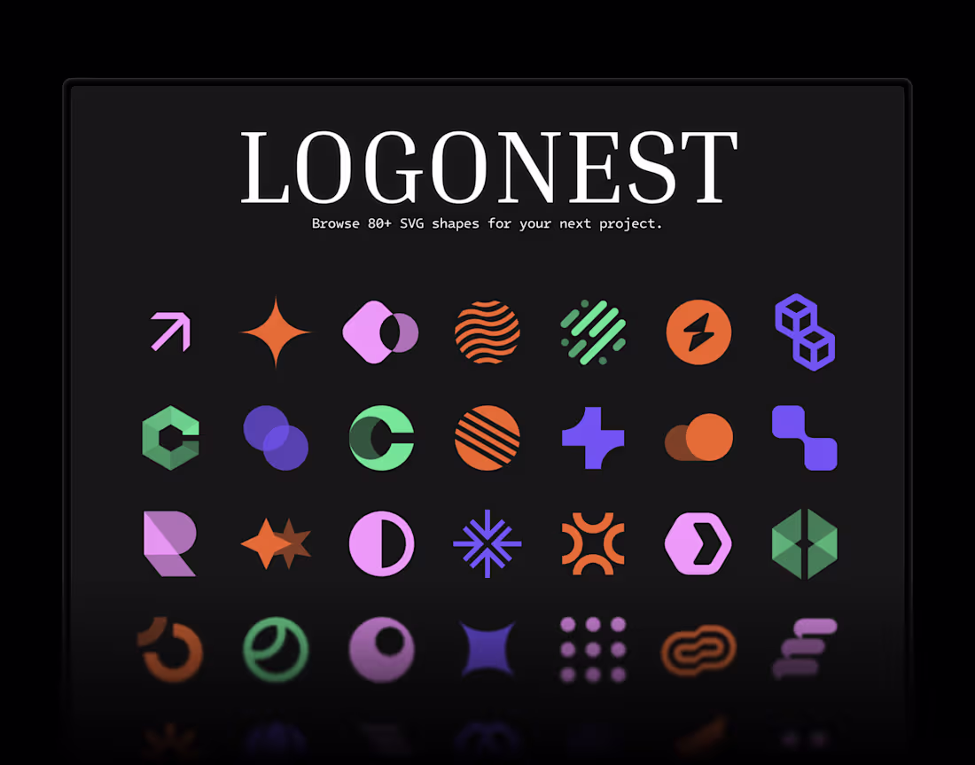 Cover image for LogoNest Shapes is a curated collection of modern, abstract,...