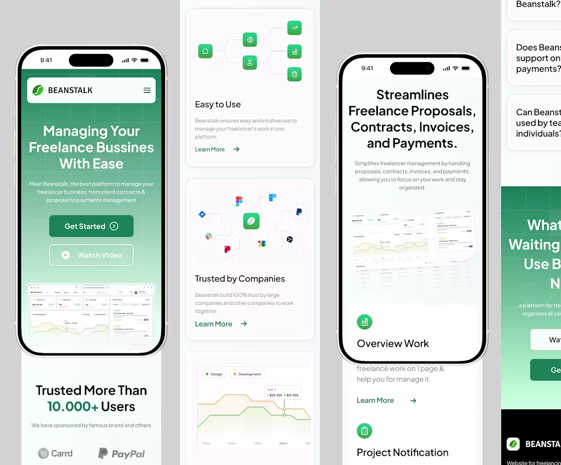 Cover image for  Beanstalk: Mobile Responsive  Landing Page 