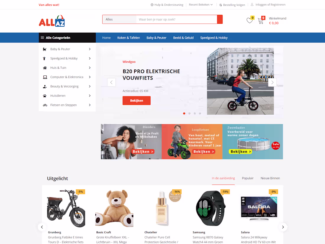 Cover image for Dutch E-commerce Website with over 10k products.