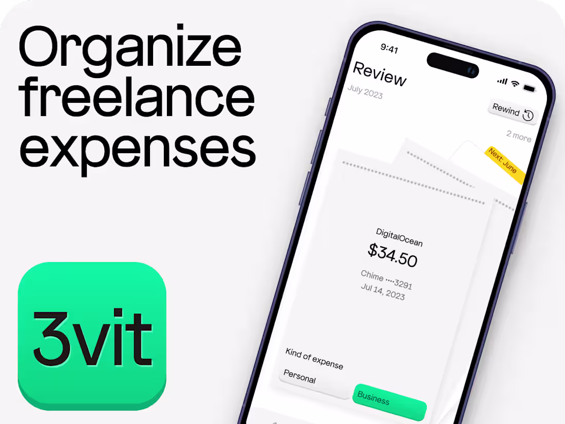 Cover image for 3vit—freelancer's tax & expenses companion