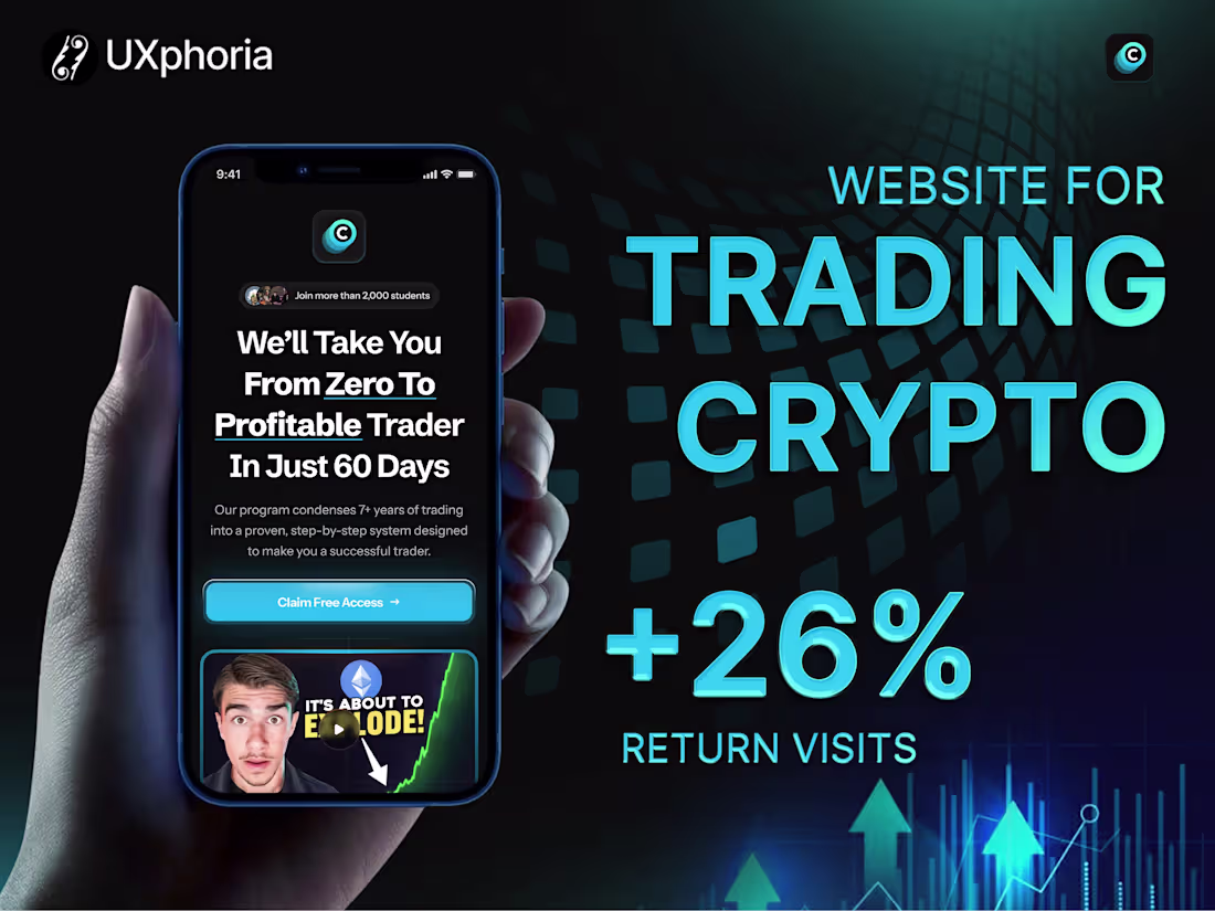 Cover image for Conversion-Focused Landing Page for Crypto Course