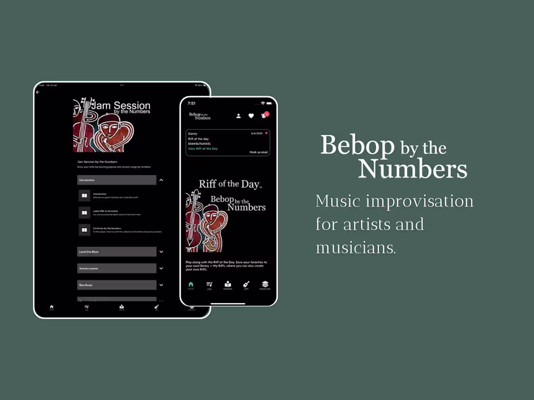 Cover image for Bebop by the Numbers: Music Improvisation