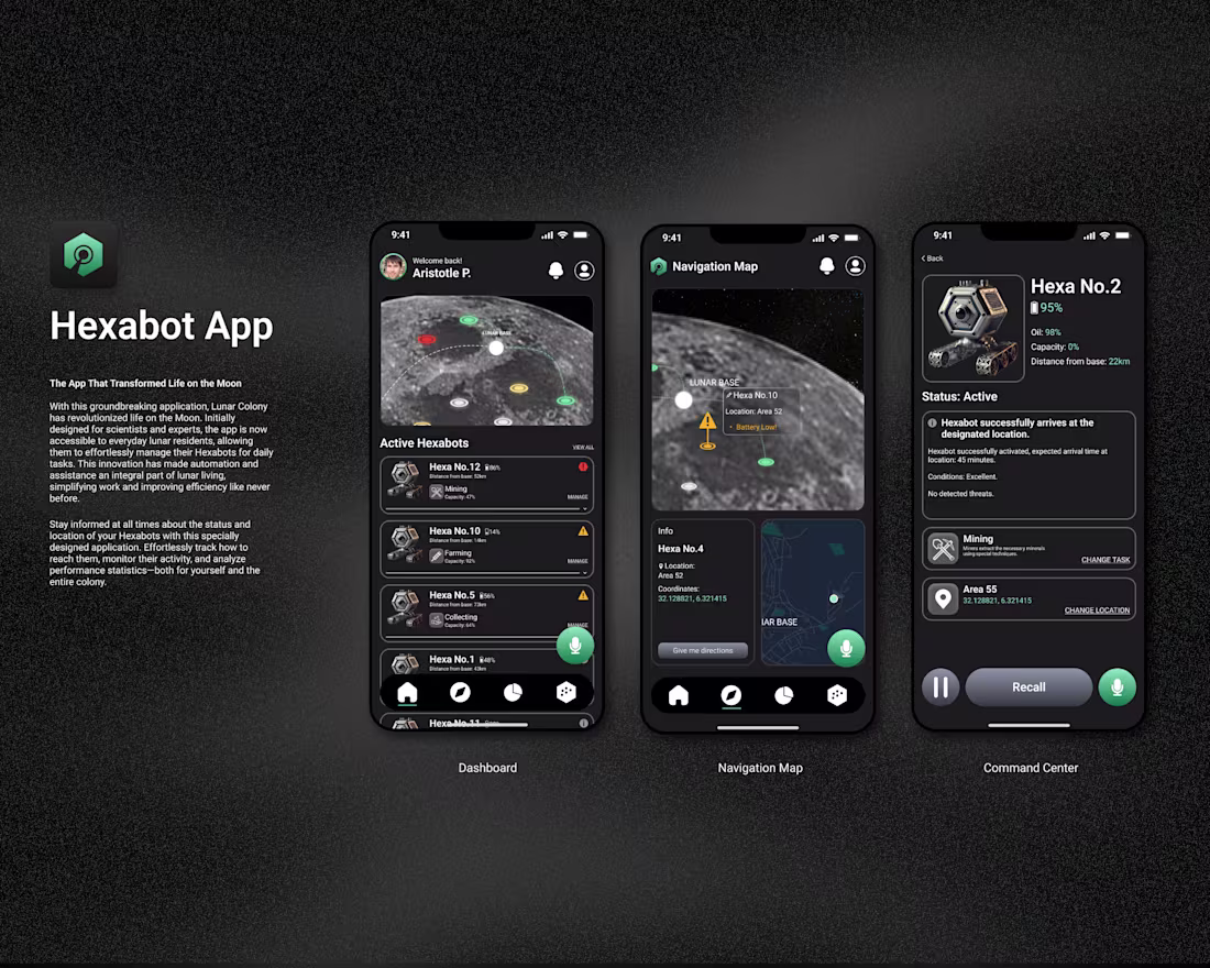 Cover image for Hexabot App | Design flows 2025