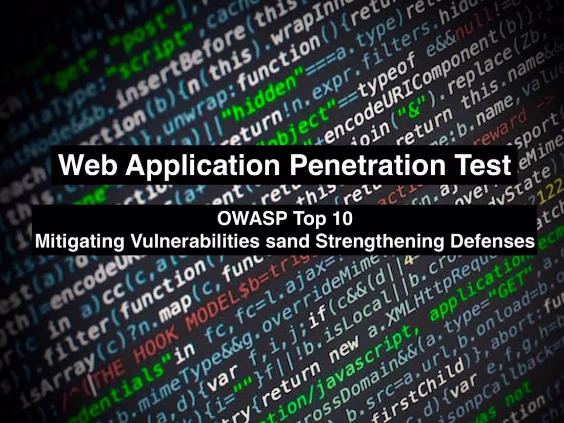Cover image for Web Application Pentest