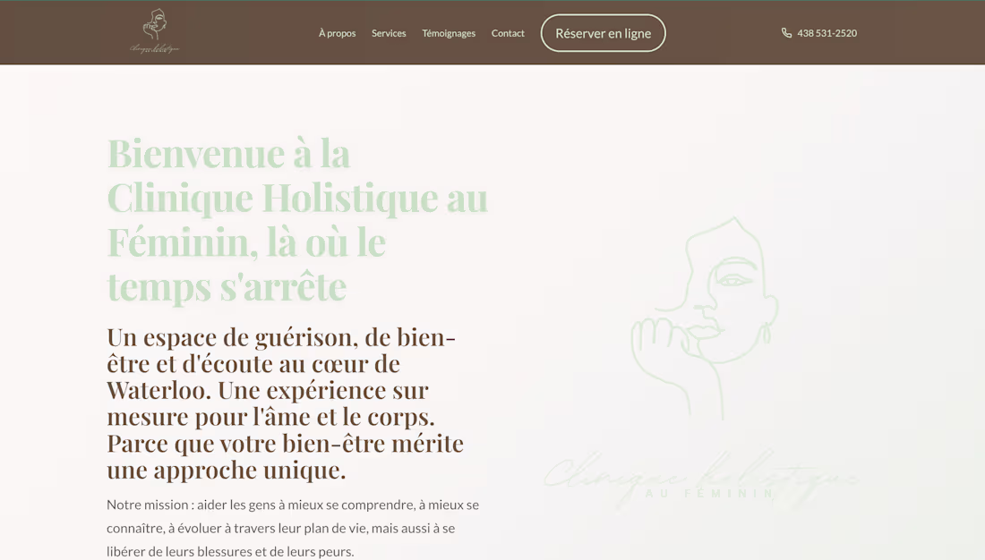 Cover image for Complete website built for a holistic wellness clinic locate...